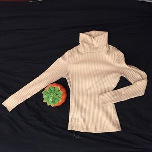 Pink Ribbed Turtleneck